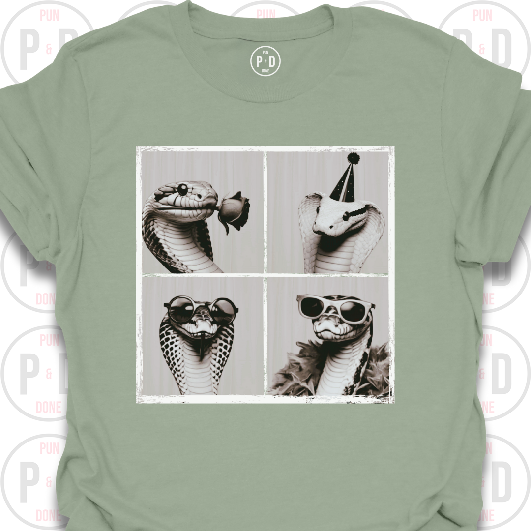 Retro Photobooth Snakes, T-Shirt