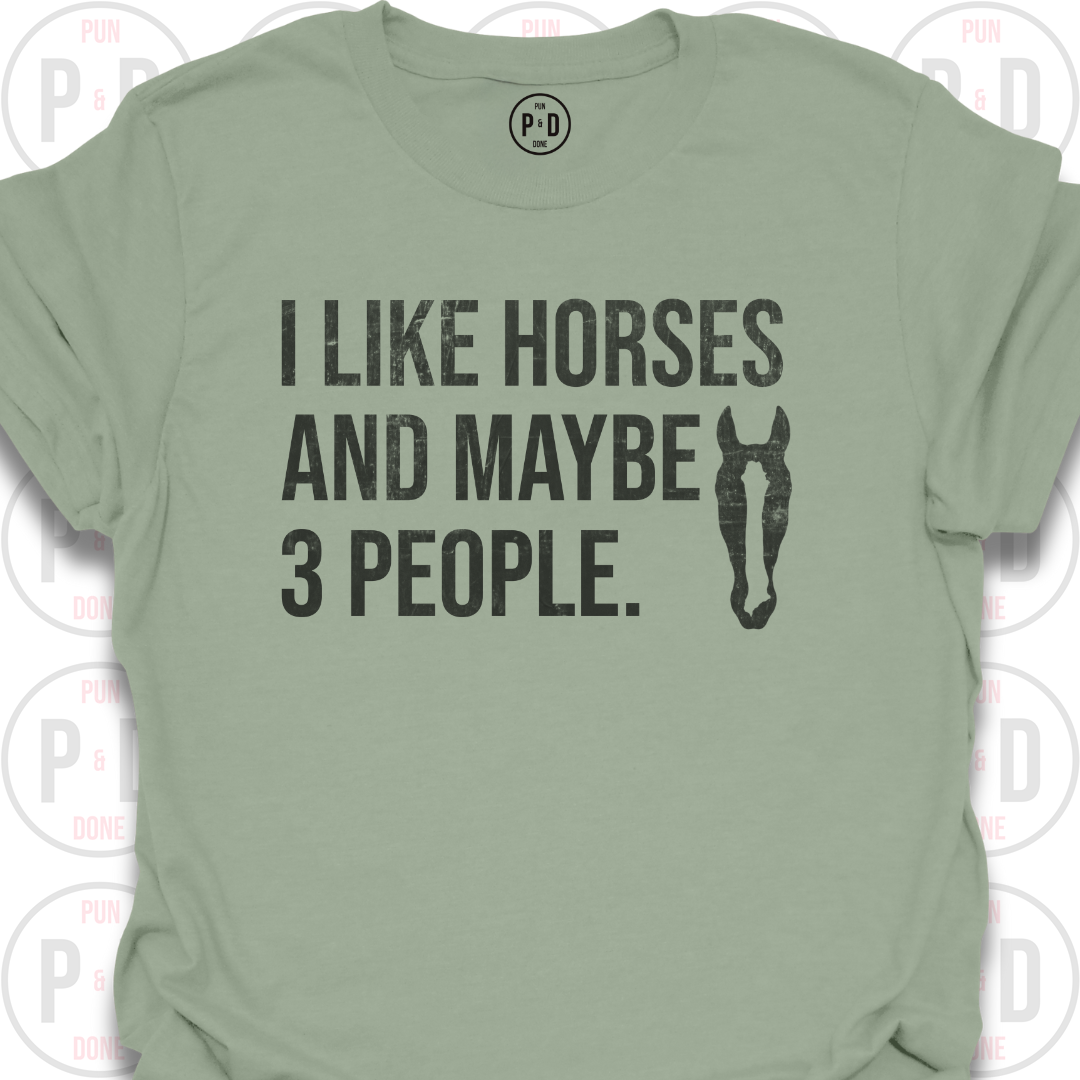 Horses and Maybe 3 People, 2D, T-Shirt (Distressed)