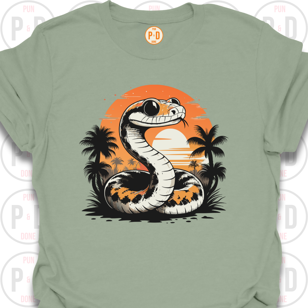 Snake Retro Sunset, T-Shirt