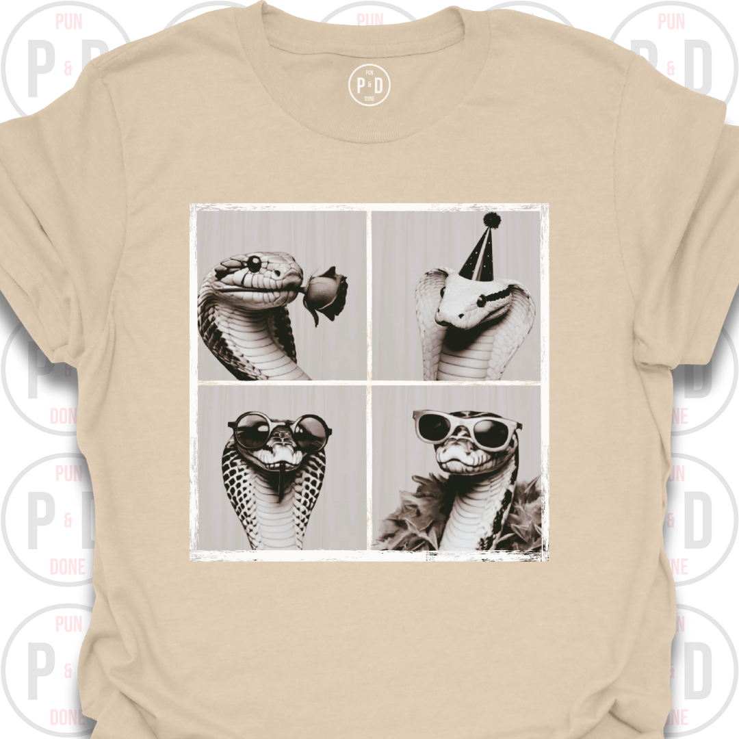 Retro Photobooth Snakes, T-Shirt