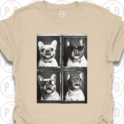 Retro Photobooth Happy Frenchies, T-Shirt