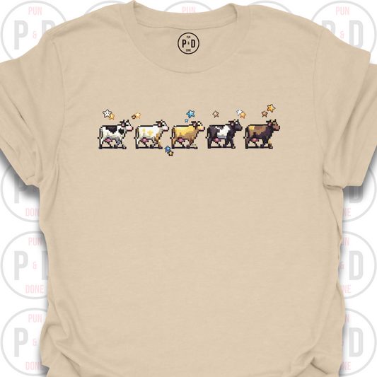 8-Bit Cows, T-Shirt