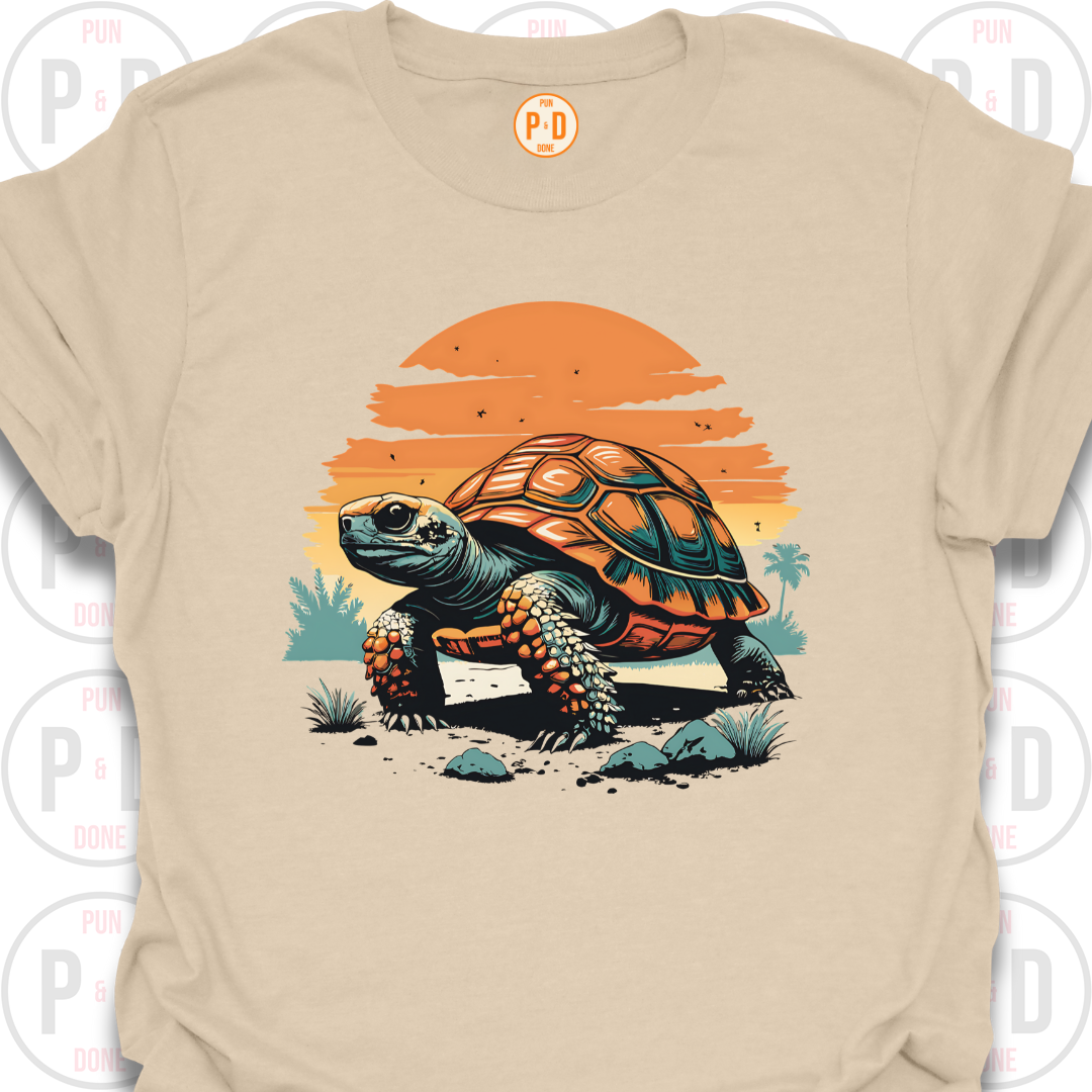 Tortoise Retro Sunset, T-Shirt