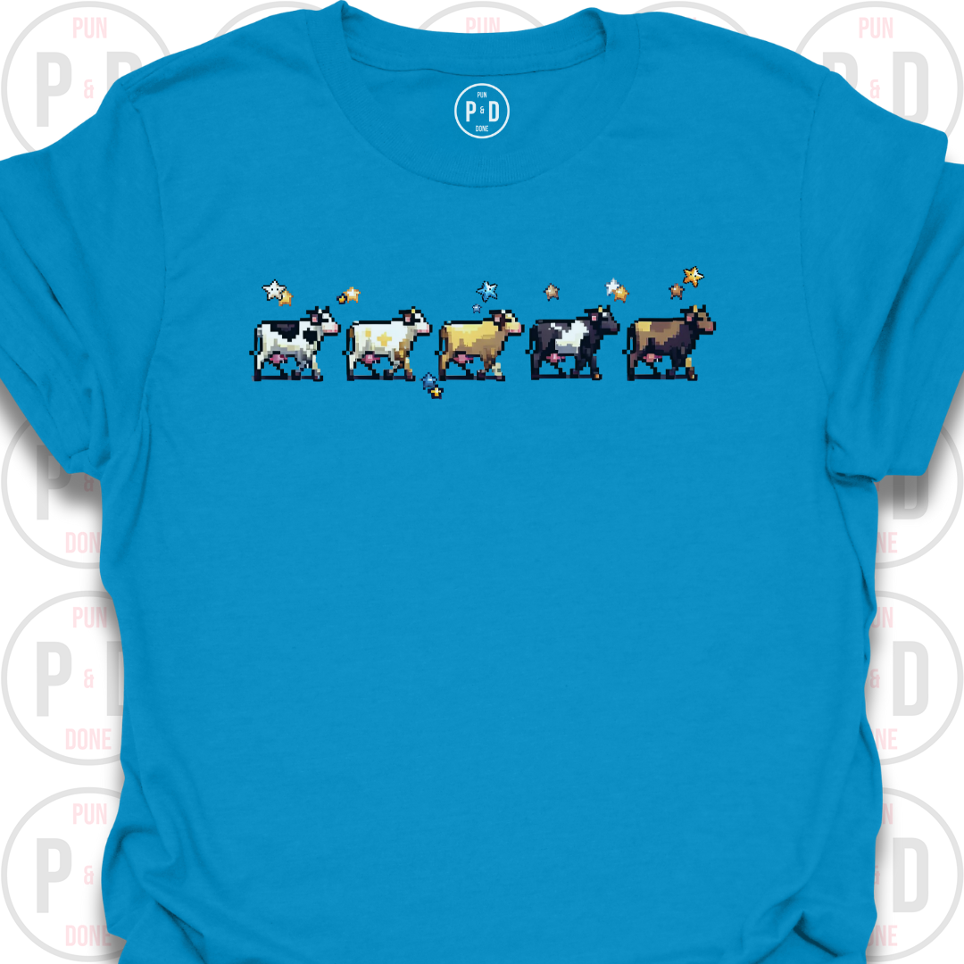 8-Bit Cows, T-Shirt