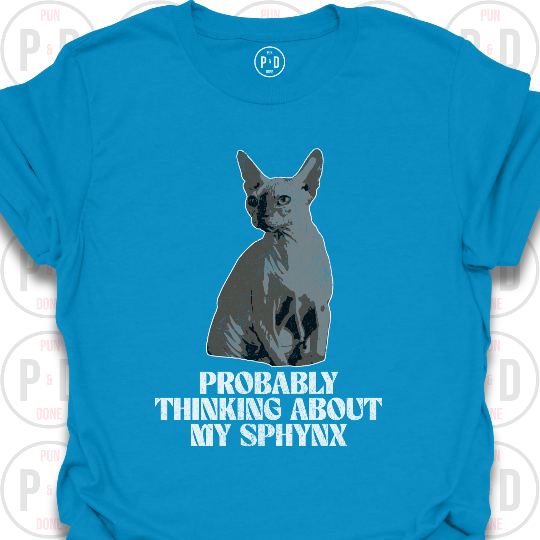 Probably Thinking About My Sphynx, T-Shirt