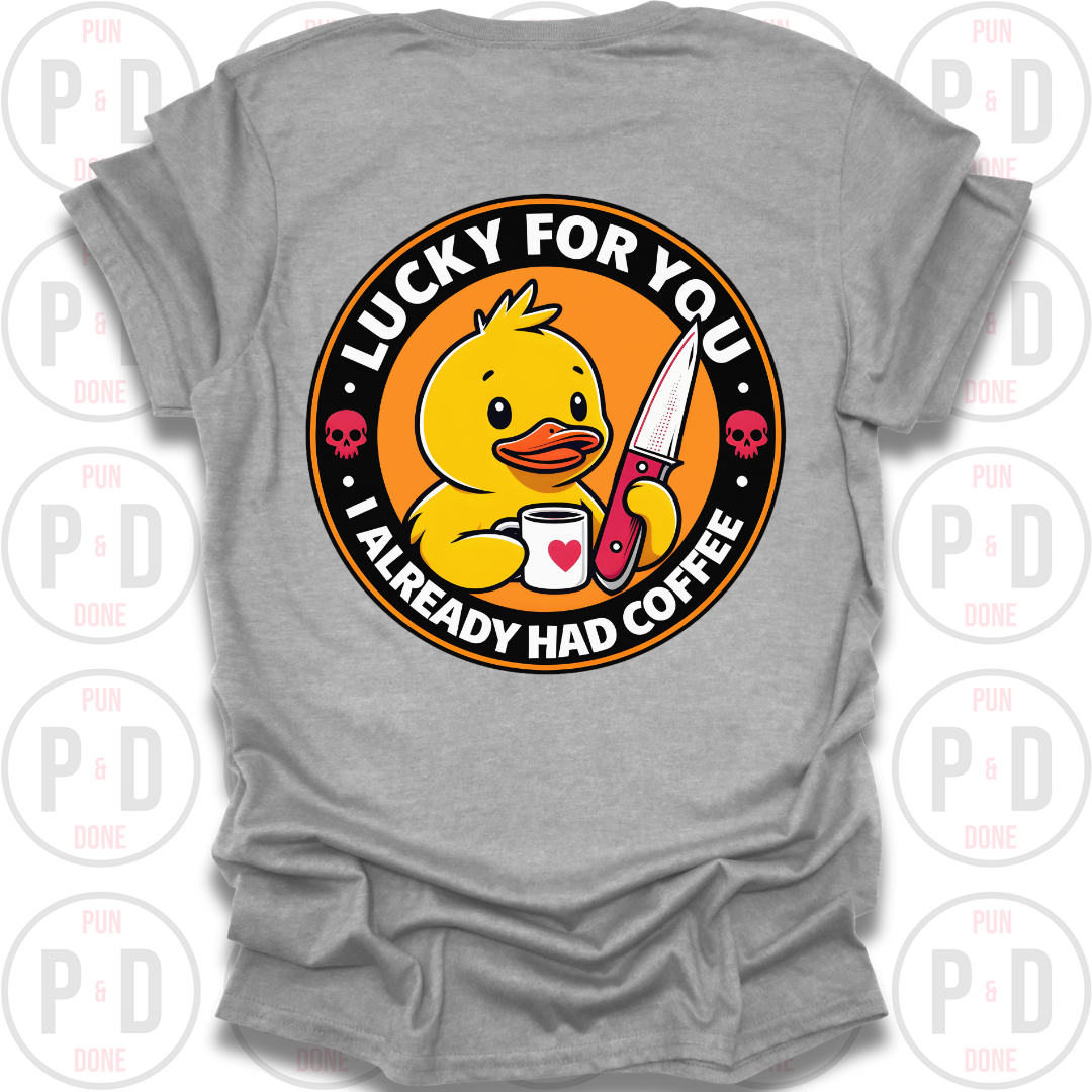 Lucky For You, Duck, T-Shirt (Front/Back)