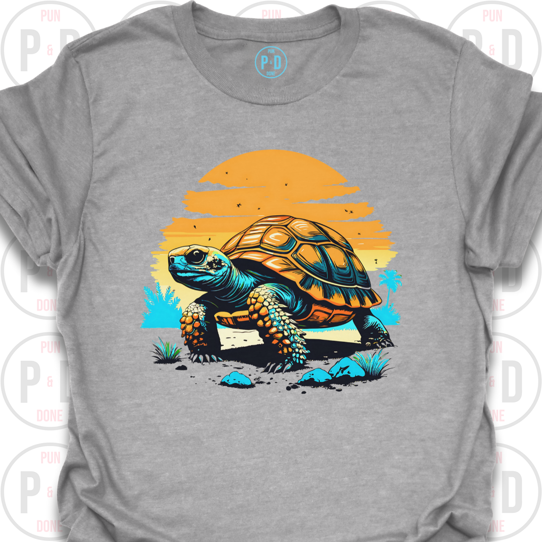 Tortoise Retro Sunset, T-Shirt