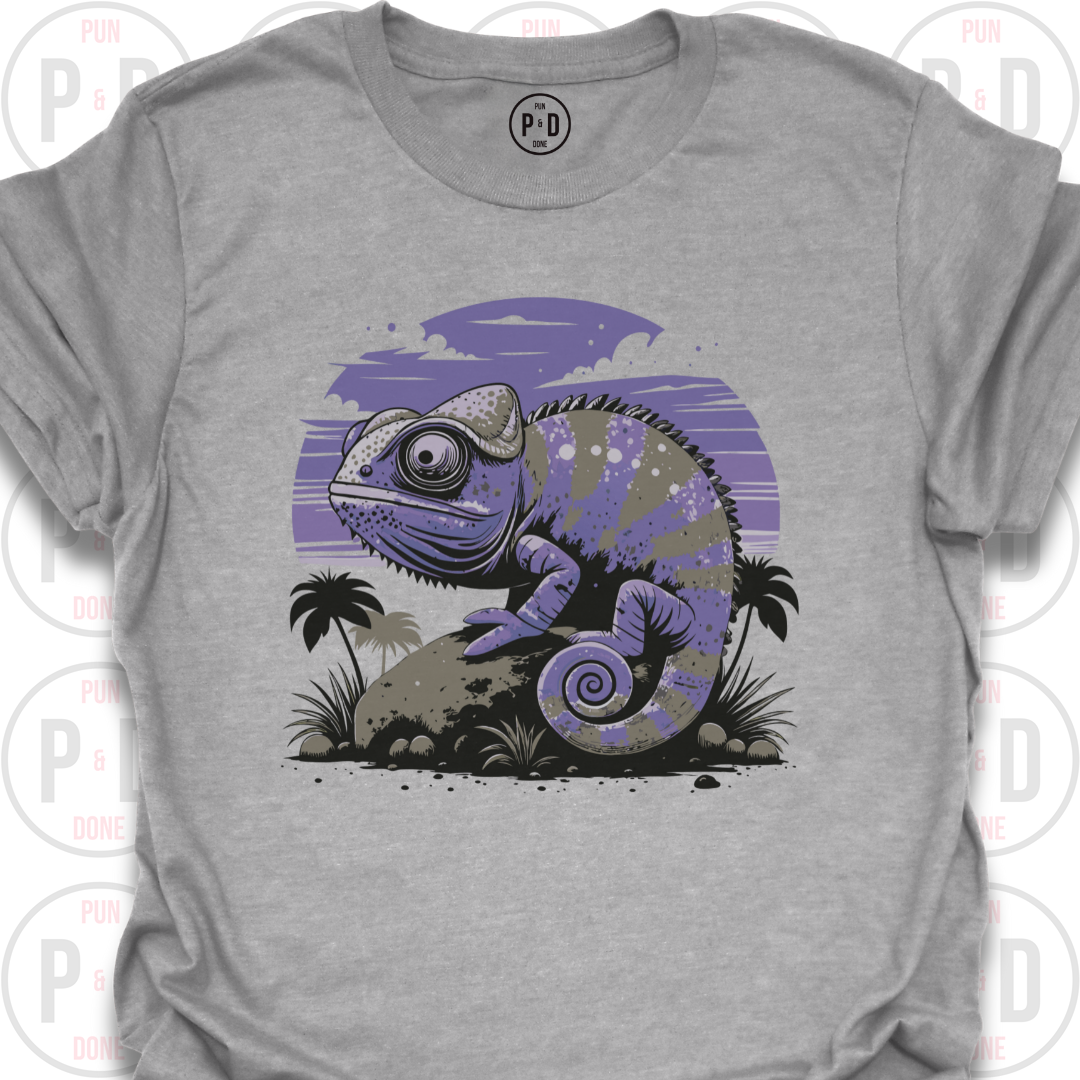 Chameleon Retro Sunset, T-Shirt