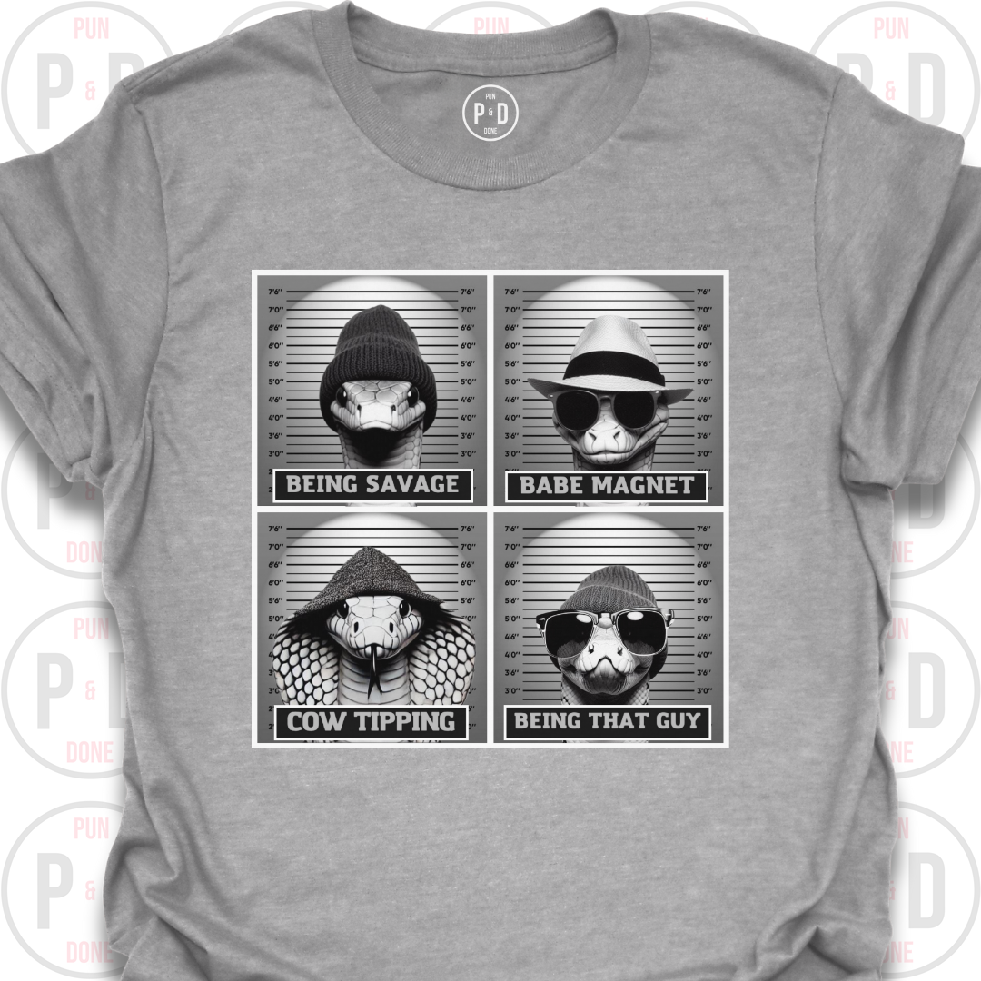 Mugshot Snakes, T-Shirt