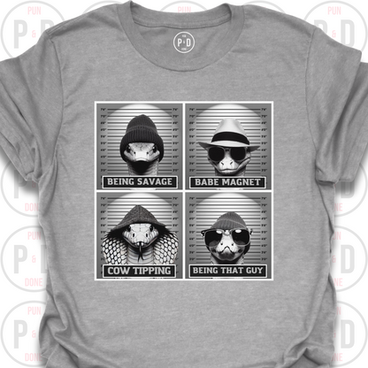 Mugshot Snakes, T-Shirt