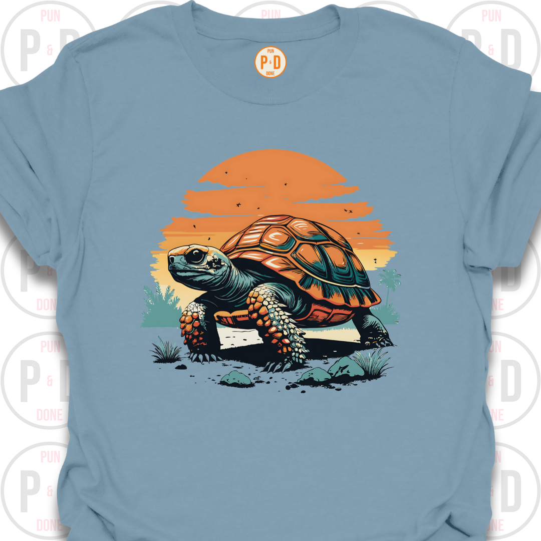 Tortoise Retro Sunset, T-Shirt