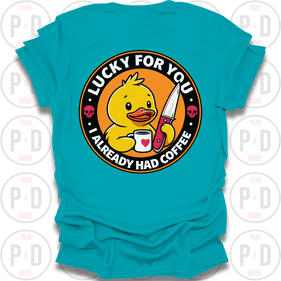Lucky For You, Duck, T-Shirt (Front/Back)