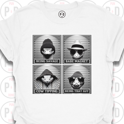 Mugshot Snakes, T-Shirt