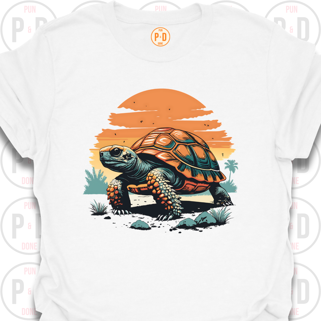Tortoise Retro Sunset, T-Shirt