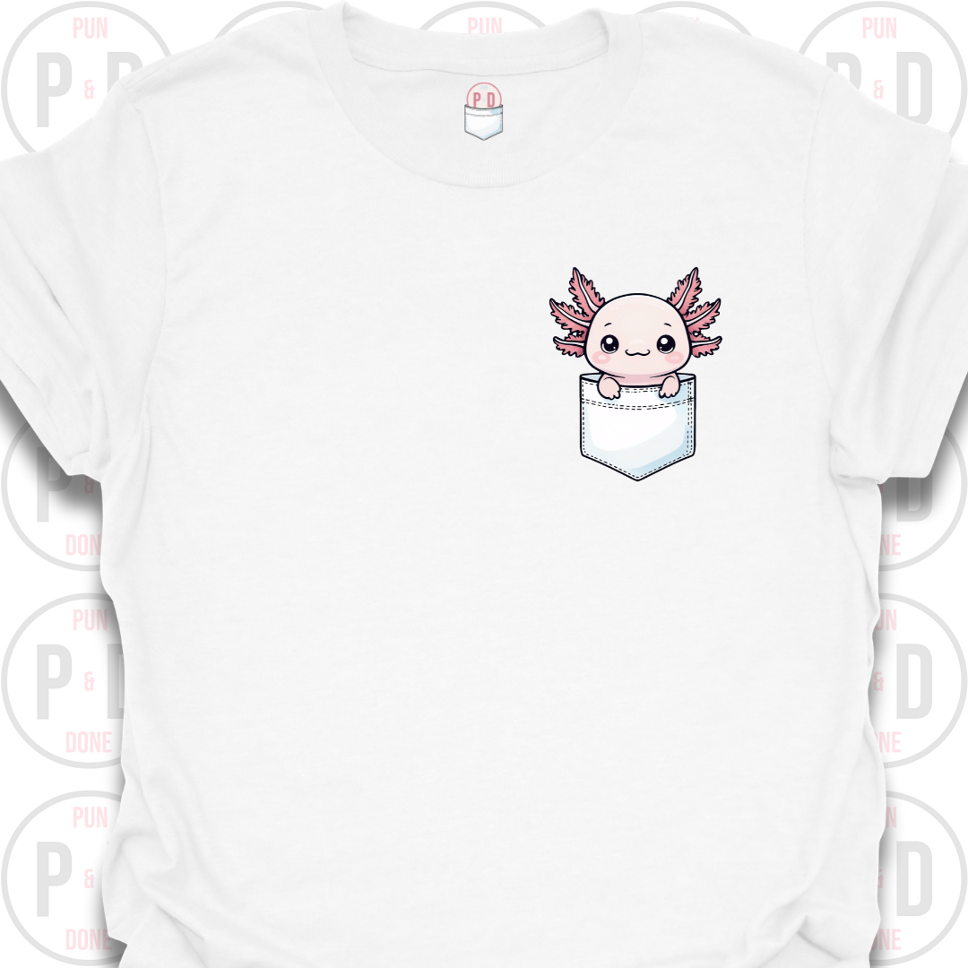 Peek-a-Boo Pocket, Axolotl, T-Shirt